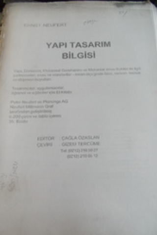 Yapı Tasarım Bilgisi Ders Notu*