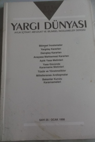 Yargı Dünyası 1998 / 25