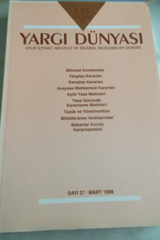 Yargı Dünyası 1998 / 27