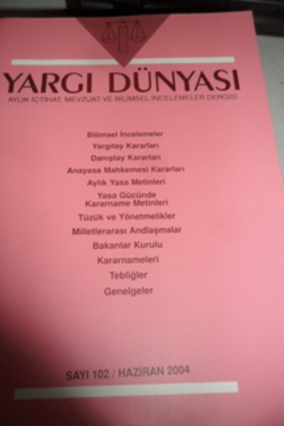 Yargı Dünyası 2004 / 102