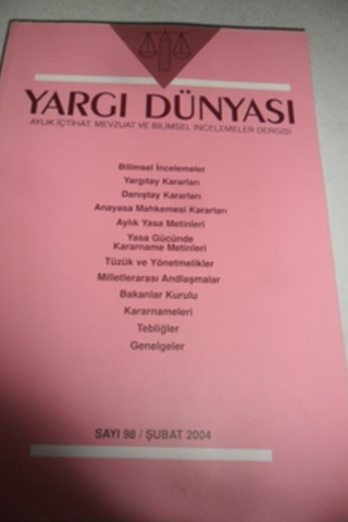 Yargı Dünyası 2004 / 98