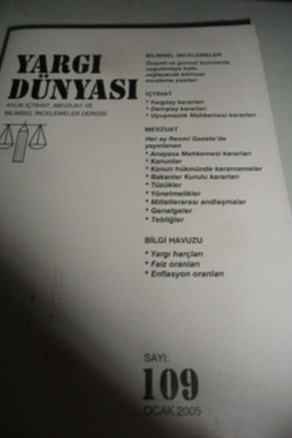 Yargı Dünyası 2005 / 109