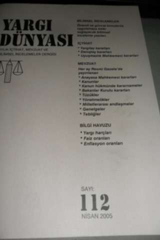 Yargı Dünyası 2005 / 112