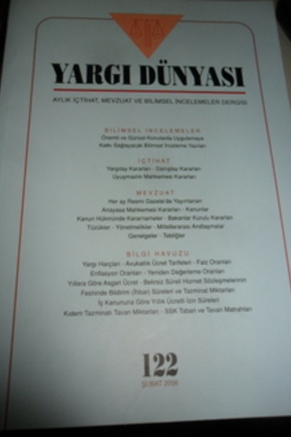 Yargı Dünyası 2006 / 122
