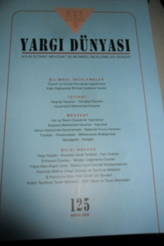 Yargı Dünyası 2006 / 125