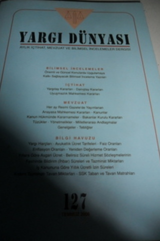Yargı Dünyası 2006 / 127