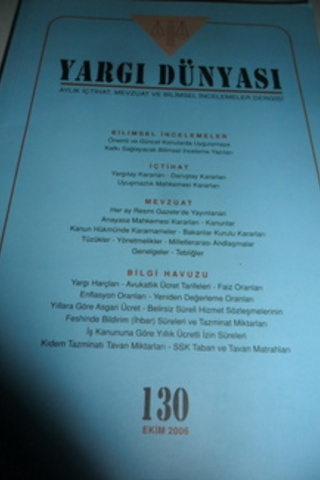 Yargı Dünyası 2006 / 127