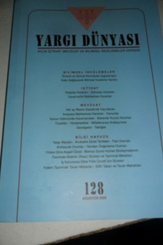 Yargı Dünyası 2006 / 128