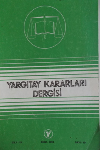 Yargıtay Kararları Dergisi 1993 / 10