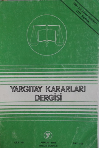 Yargıtay Kararları Dergisi 1993 / 12