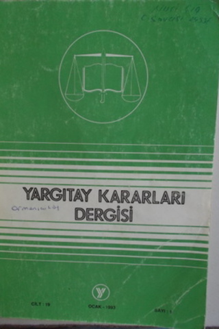 Yargıtay Kararları Dergisi 1993 / 1