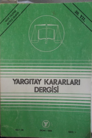 Yargıtay Kararları Dergisi 1994 / 1