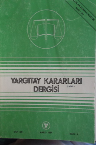 Yargıtay Kararları Dergisi 1994 / 3