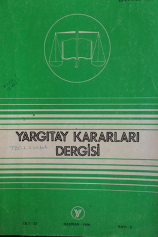Yargıtay Kararları Dergisi 1996 / 6