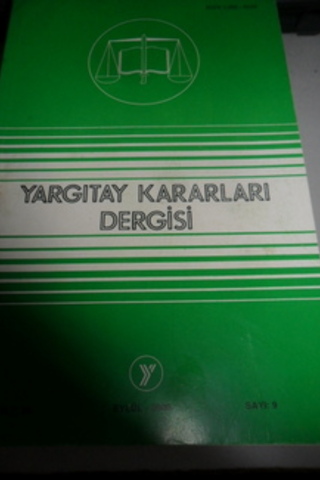 Yargıtay Kararları Dergisi 2000 / 26-9