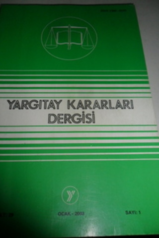 Yargıtay Kararları Dergisi 2003 / 29-1