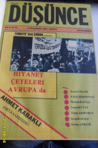 Yeni Düşünce Dergisi (1981 Ciltli) Yeni Düşünce Dergisi (1981 Ciltli)