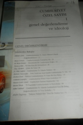 Yeni Türkiye Cumhuriyet Özel Sayısı I