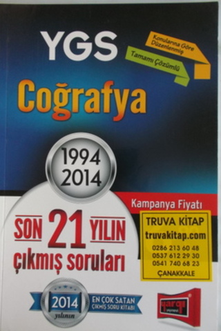 YGS Coğrafya Son 21 Yılın Çıkmış Soruları