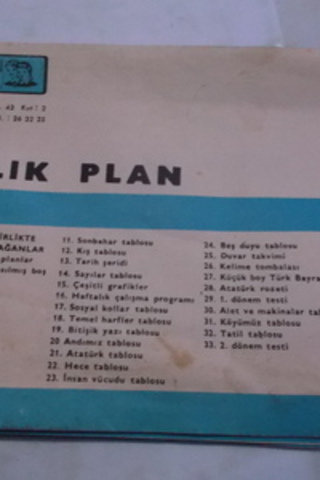Yıllık Plan Sınıf 1