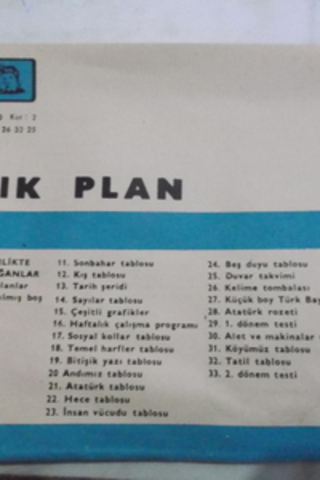 Yıllık Plan Sınıf 3