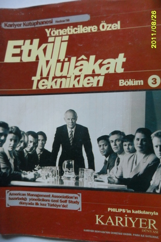 Yöneticilere Özel Etkili Mülakat Teknikleri Bölüm:3 Haziran 1998