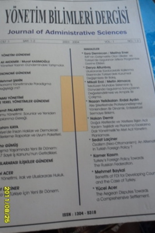 Yönetim Bilimleri Dergisi 2003-2004 / 1-2