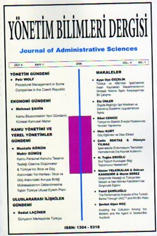 Yönetim Bilimleri Dergisi 2006 Cilt:4 Sayı:1