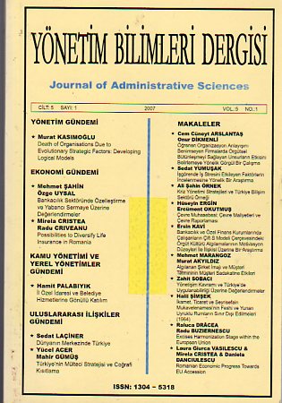 Yönetim Bilimleri Dergisi 2007 Cilt:5 Sayı:1