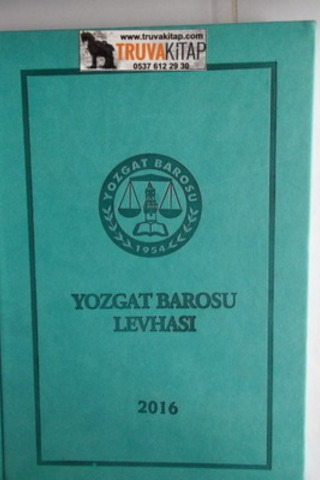 Yozgat Barosu Levhası 2016