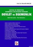 Batıda ve Türkiye'de Egemenlik Anlayışının Değişimi Devlet ve Egemenlik