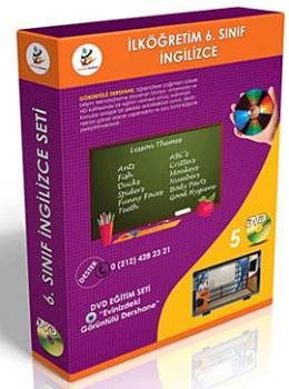 İlköğretim 6. Sınıf İngilizce Görüntülü DVD Seti (5 DVD)