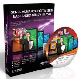 Genel Almanca Görüntülü Eğitim Seti Başlangıç Düzey (A1 + A2) 18 DVD