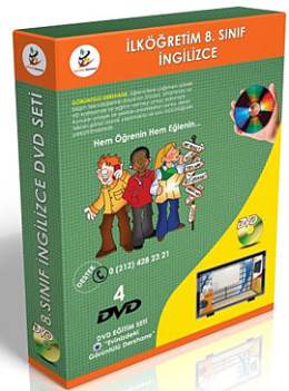 İlköğretim 8. Sınıf İngilizce Görüntülü DVD Seti (4 DVD)