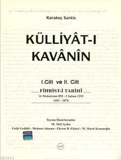 Külliyat-ı Kavanin (2 Cilt Takım) Karakoç Sarkis