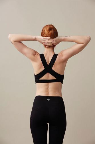 Yoga Top - Organik Pamuk Long Bra Siyah