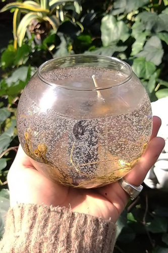 Dekoratif Mum - Speküler Hematit Taş (Spekularite Crystal)