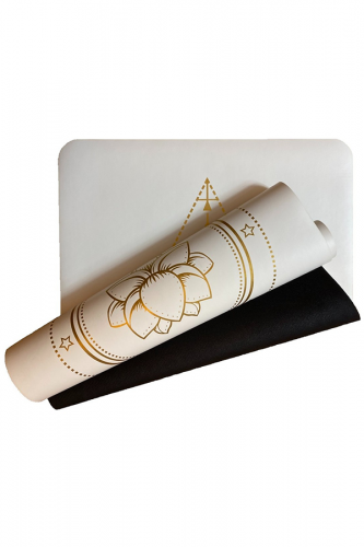 Rubber Yoga-Pilates Mat Golden Line 4 mm Cosmo Beyaz
